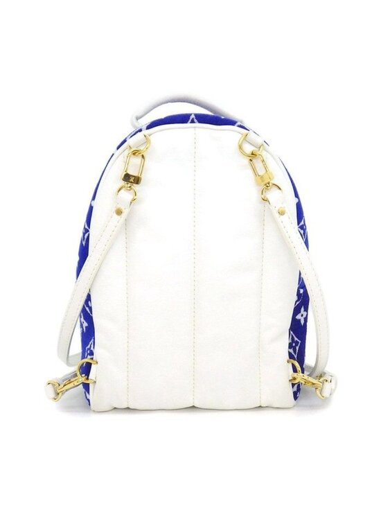 Louis Vuitton Backpack Palm Springs Mini Blue Monogram Jacquard Leather main image 4